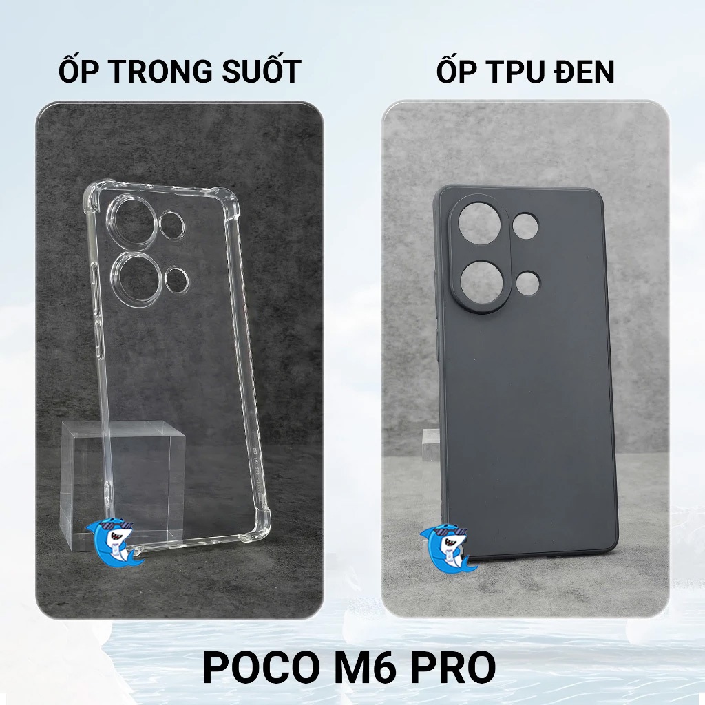 Ốp lưng Poco M6 Pro 4G dẻo trong suốt silicon cao cấp chống sốc bảo vệ điện thoại toàn diện Vỏ xm