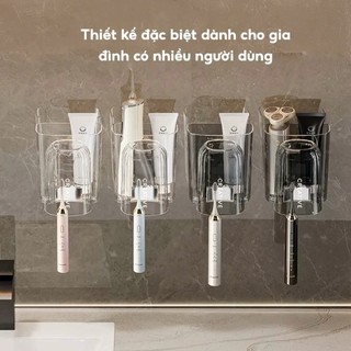 Kệ để đựng bàn chải đánh răng có kèm cốc và bộ nhả kem