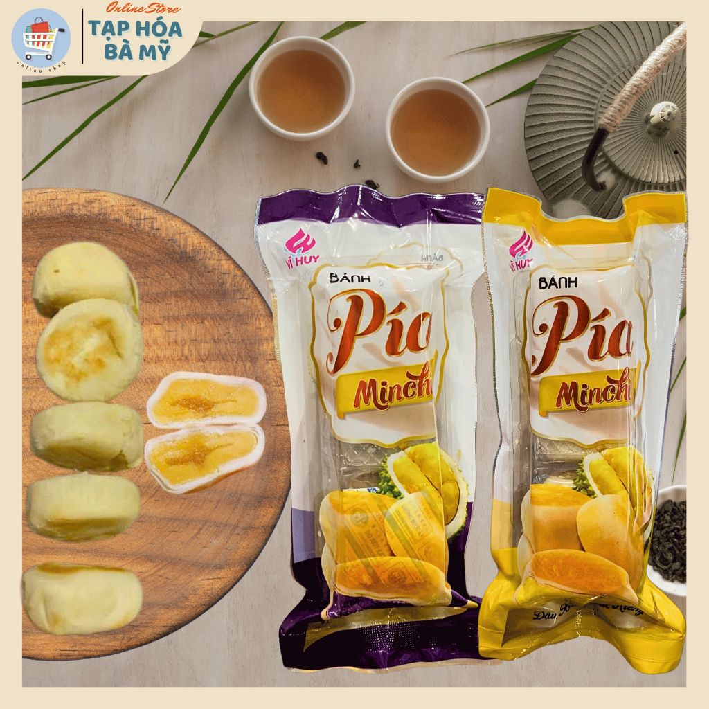 Bánh Pía Mini Minchi Đậu Xanh Sầu Riêng, Khoai môn Sầu Riêng gói 5 bánh ...