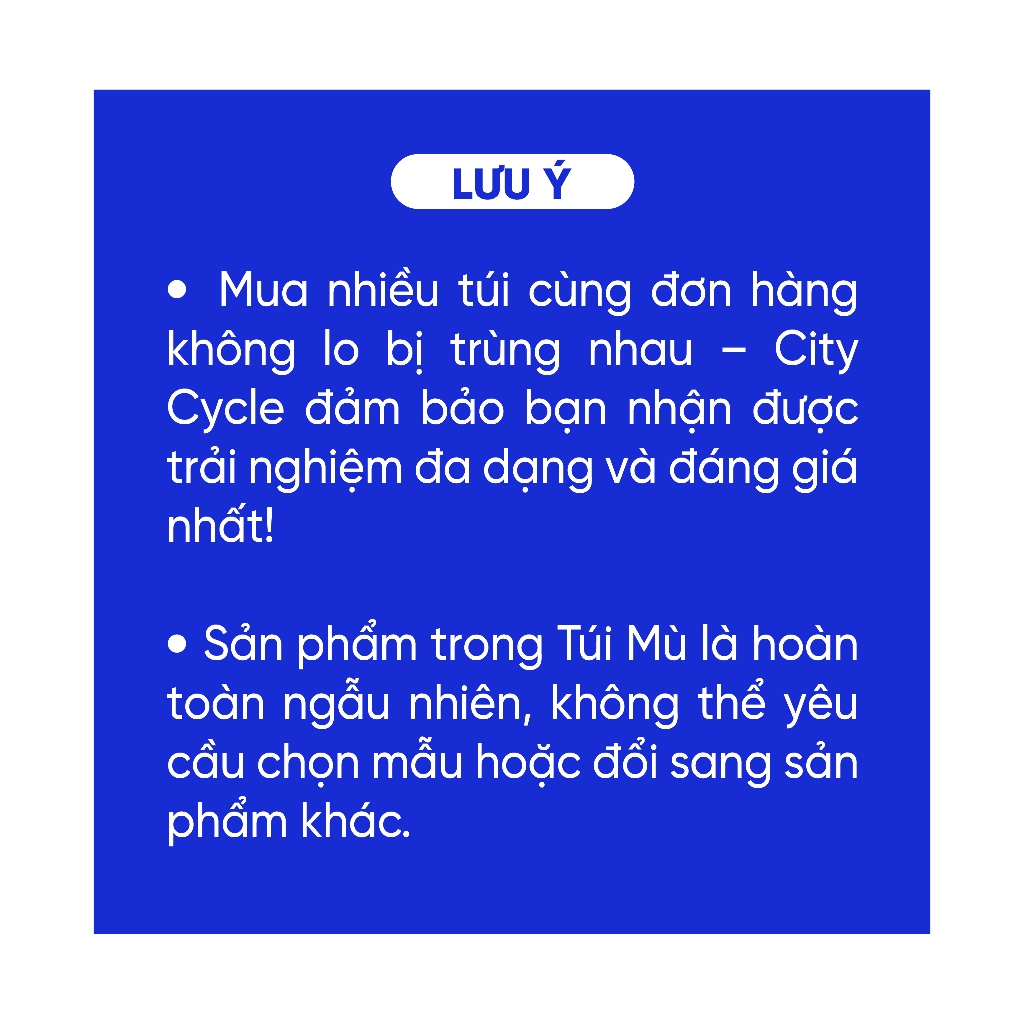Túi mù túi bóc quà ngẫu nhiên đồng giá Local Brand Chính Hãng City Cycle
