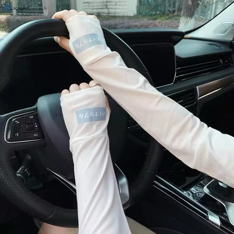 Găng Tay Dài Chống Nắng Hở Ngón UNDERCOOL Thun Lạnh họa tiết nhật bản Chống Tia cực tím