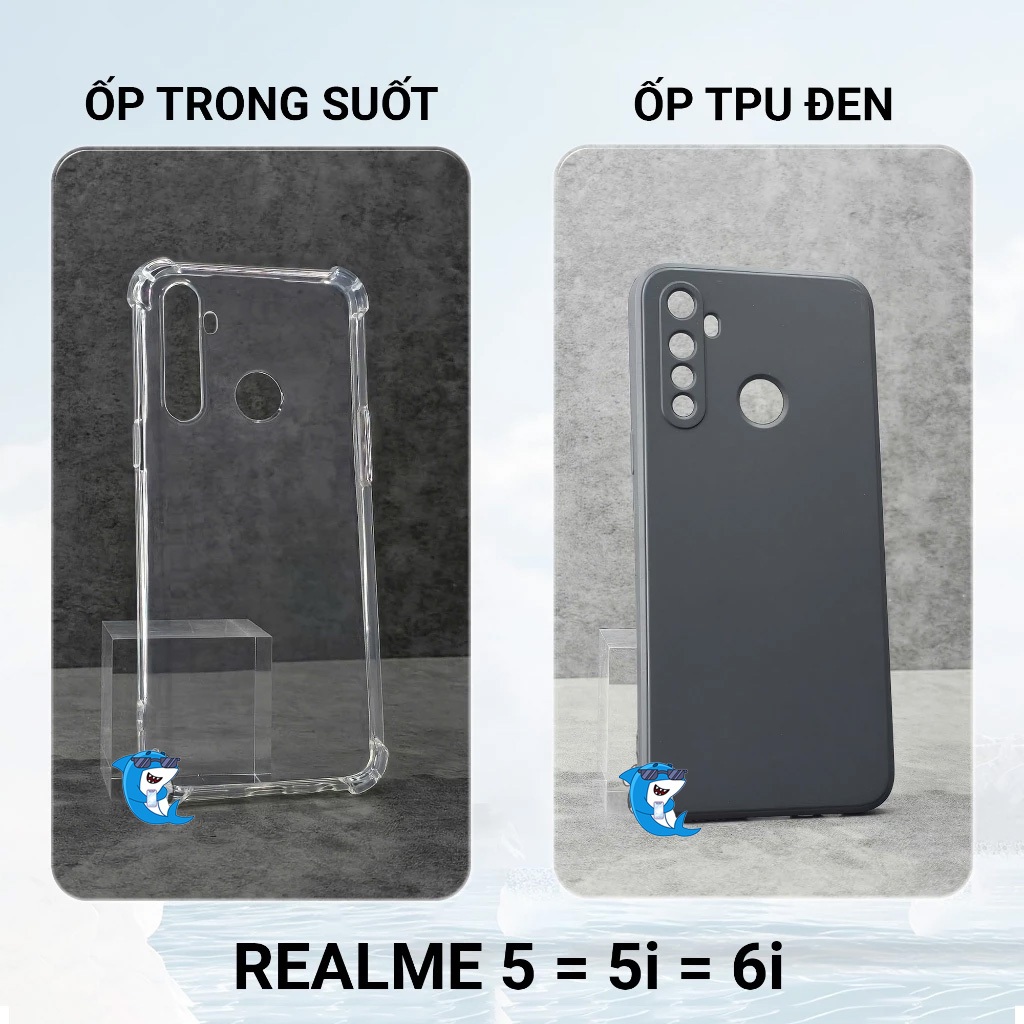 Ốp lưng realme 5, 5s, 5i, 6i, 5 pro bảo vệ cam điện thoại toàn diện cạnh vuông nhựa dẻo tpu bibi glass