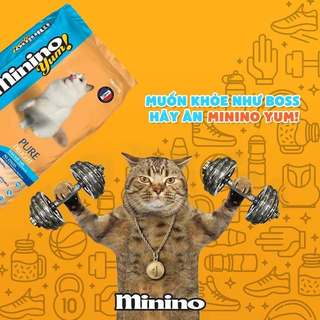 Hạt Minino Yum THÙNG  HẢI SẢN / CÁ HỒI / MỰC - Hạt Minino CÁ NGỪ : Thức hạt ăn cho mèo__ __