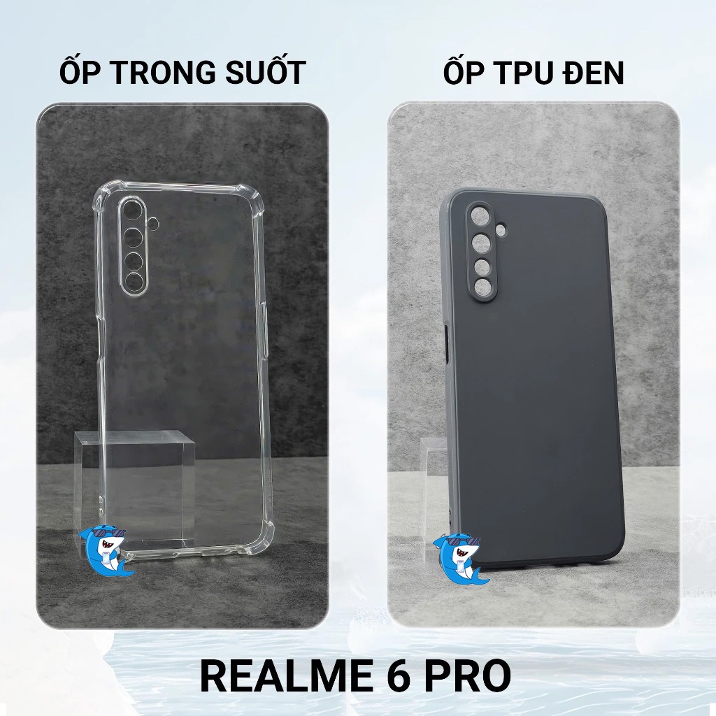 Ốp lưng Realme 6, 6 Pro trong suốt silicon cao cấp chống sốc bảo vệ camera điện thoại bibiglass