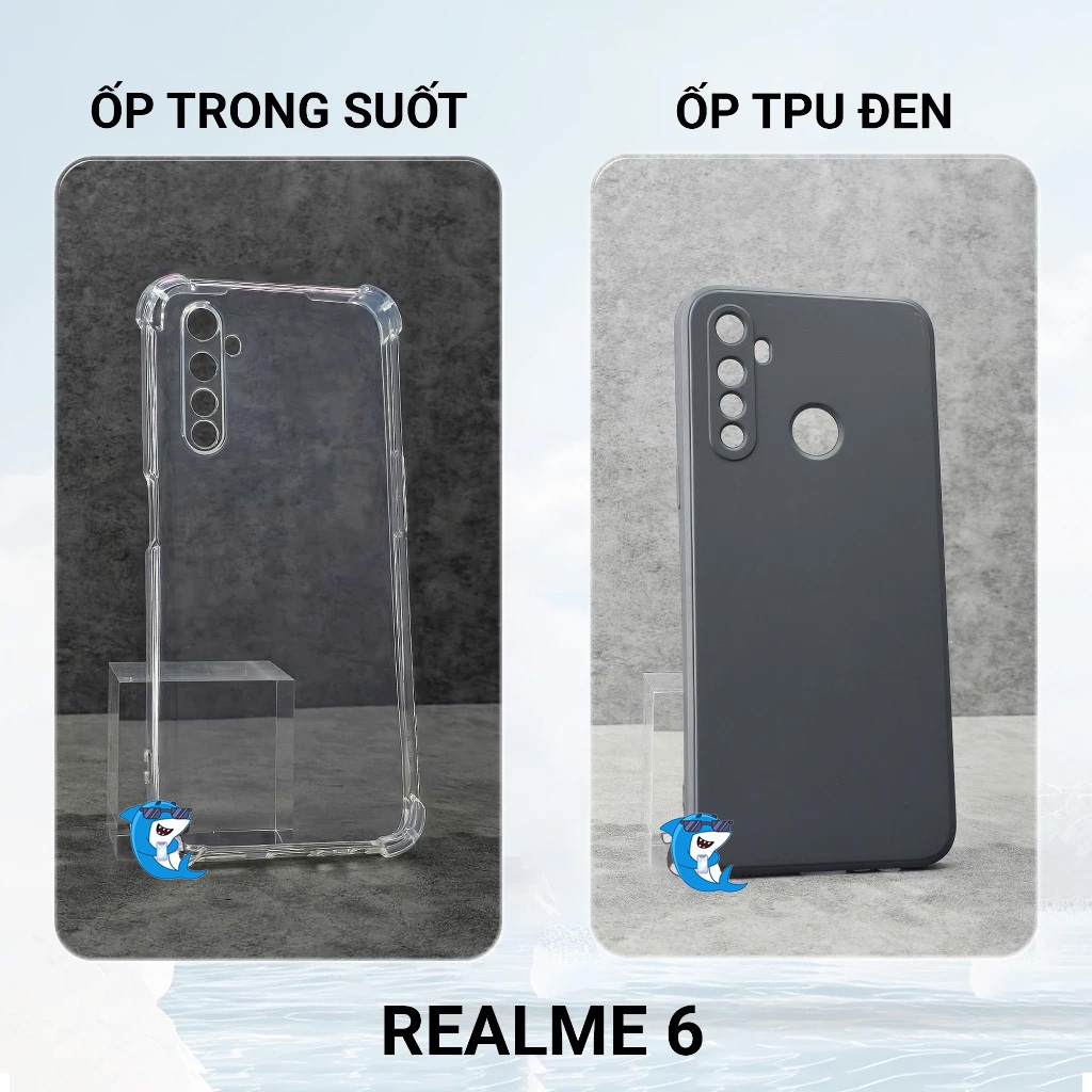 Ốp lưng Realme 6, 6 Pro trong suốt silicon cao cấp chống sốc bảo vệ camera điện thoại bibiglass