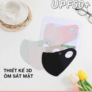 Khẩu Trang Chống Nắng Làm Mát Giảm Nhiệt Cao Cấp ,Khẩu Trang Lụa Băng Thiết Kế Tổ Ong Thoáng Khí UPF 50+