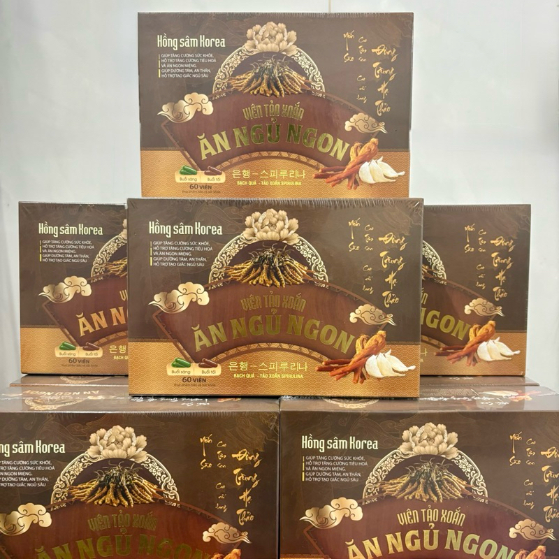 ✅[Chính hãng] Viên Tảo xoắn ăn ngủ ngon Hồng Sâm Korea hỗ trợ an thần, tăng cường sức khỏe, giảm mệt mỏi