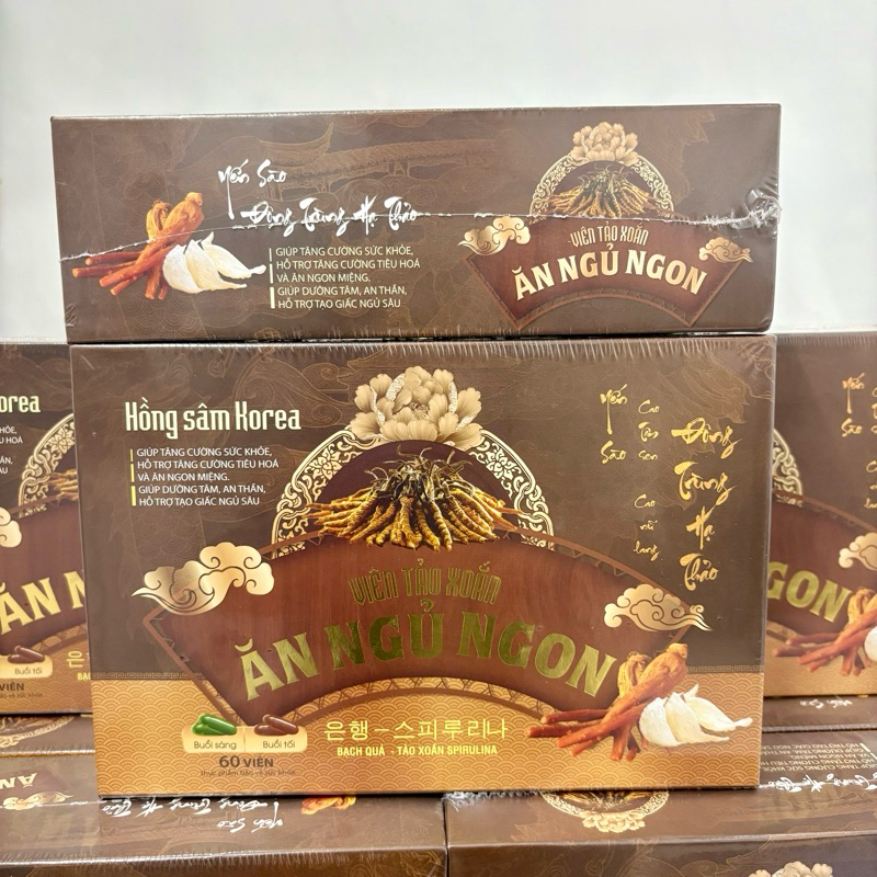 ✅[Chính hãng] Viên Tảo xoắn ăn ngủ ngon Hồng Sâm Korea hỗ trợ an thần, tăng cường sức khỏe, giảm mệt mỏi