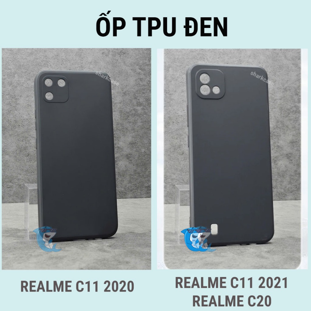 Ốp lưng Realme C11 2020 I 2021 / C20 / C20A  trong suốt silicon chống sốc viền vuông bảo vệ cam đt bibiglass