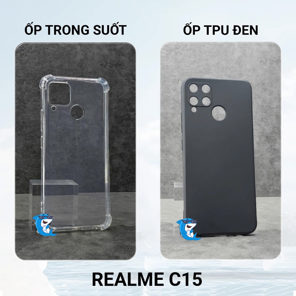 Ốp lưng REALME C12 / C15 / C25 / C25s silicon trong suốt dẻo chống sốc va đập viền vuông bảo vệ đt bibi