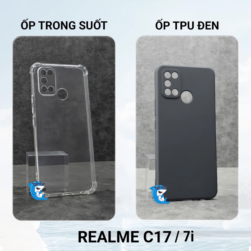 Ốp lưng Realme C17, 7i silicon trong suốt chống sốc bảo vệ cam điện thoại bibiglass