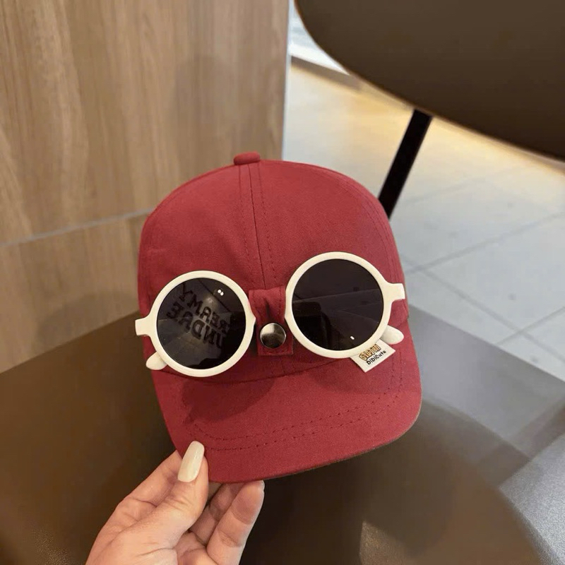 Mũ lưỡi trai kèm kính cho bé siêu cutee - Mũ nón cho bé trai bé gái
