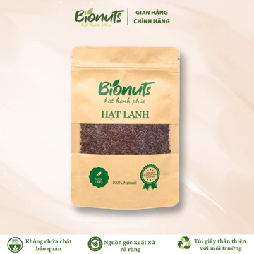 Hạt Lanh Nâu Hữu Cơ BIONUTS 500G Nhập Khẩu Canada - Giàu Omega-3, tốt cho tim mạch,...