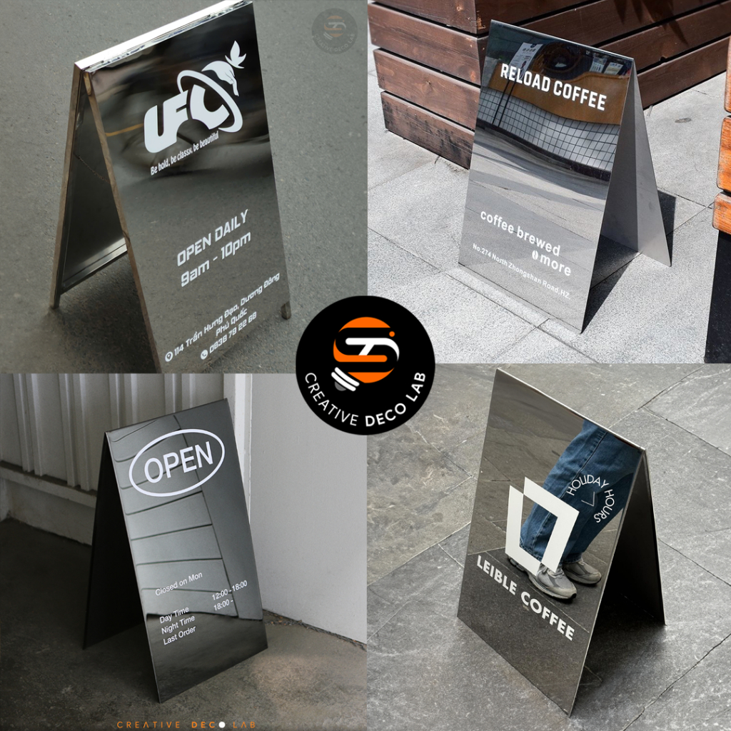 [creativedecolab] CUSTOM STANDEE INOX TRÁNG GƯƠNG CAO CẤP | INOX 304 ...
