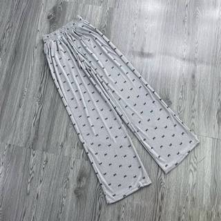 Quần Suông Ống Rộng Họa Tiết Nơ, Chất Vải Lụa Thêu  Hàn Quốc ,Mát Lạnh Thoáng Khí -Mã 002