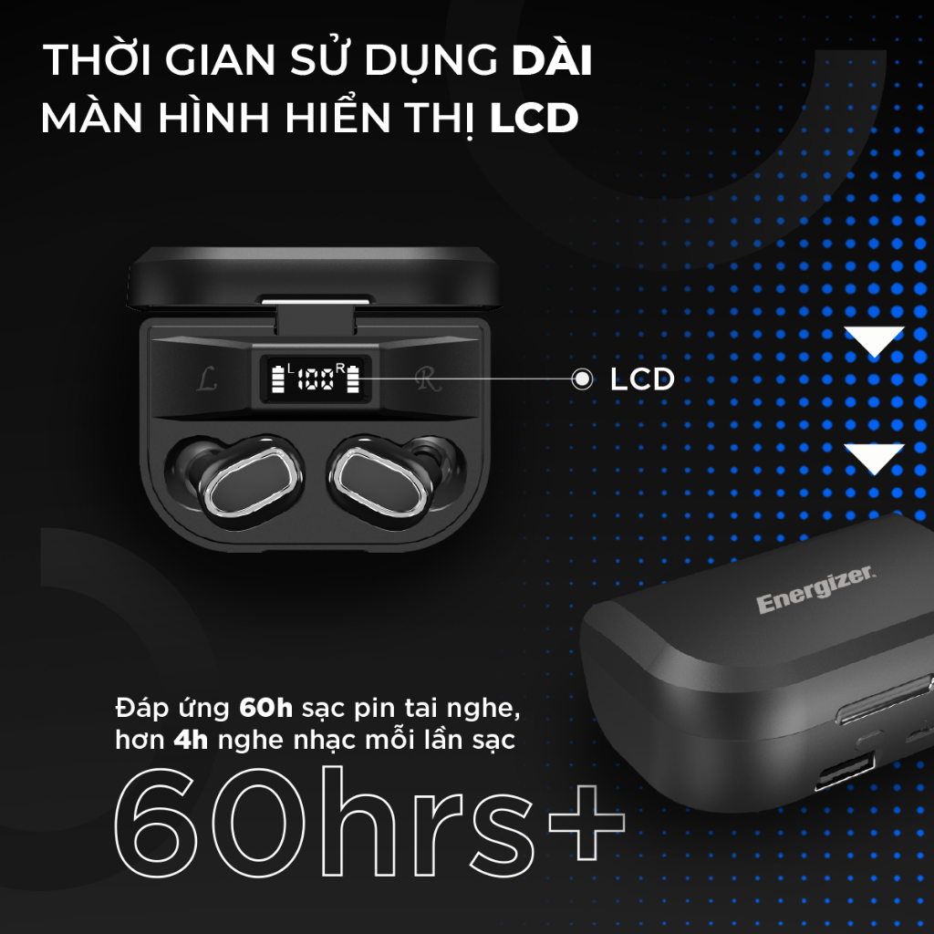 Ảnh Tai nghe True Wireless Stereo Energizer UB2607 - thiết kế nhỏ gọn, âm thanh chuẩn HD 4