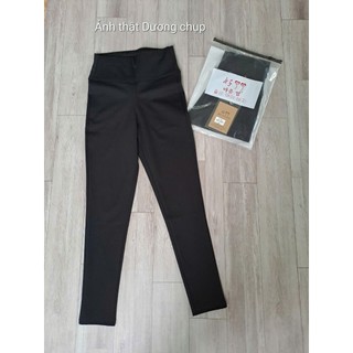 Quần legging cạp cao 11cm 2 túi sau – Chất mì Hàn co giãn tốt, ôm dáng, tôn vòng eo, che khuyết điểm
