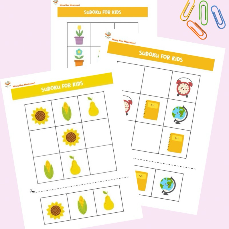 Sudoku for kids bộ 3.3 ( thẻ học liệu Montessori) | Shopee Việt Nam