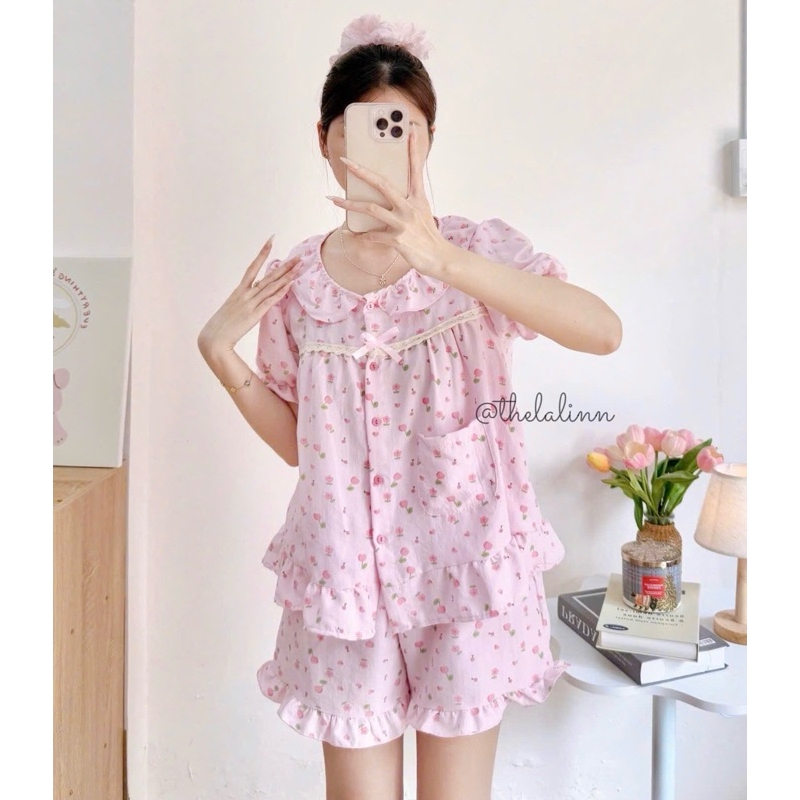 Bèo tulip tròn hồng