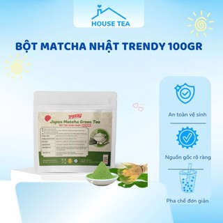 BỘT MATCHA TRENDY nguyên chất 100gr vụ xuân, vụ thu- chuyên dùng trong pha chế
