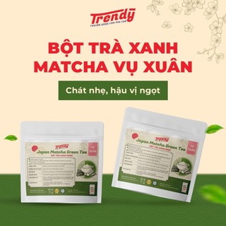 BỘT MATCHA TRENDY nguyên chất 100gr vụ xuân, vụ thu- chuyên dùng trong pha chế
