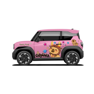 Tem 2 bên Sườn Xe VF3, Team Decal Oto-Tem 2 bên sườn Cực Chất, Hàng 3 Lớp Chất Lượng Cao ,cute tem vf3 ô tô Capybara