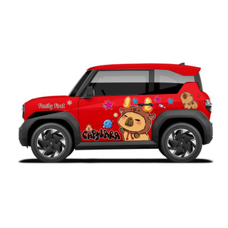 Tem 2 bên Sườn Xe VF3, Team Decal Oto-Tem 2 bên sườn Cực Chất, Hàng 3 Lớp Chất Lượng Cao ,cute tem vf3 ô tô Capybara