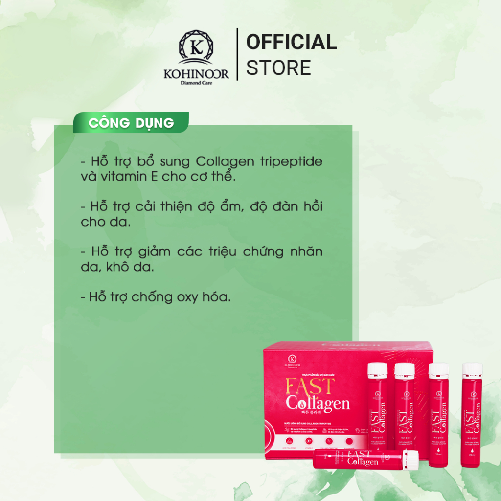 Ảnh Nước uống Collagen - Fast Collagen Kohinoor, ngăn ngừa lão hóa, tái tạo da, giảm nếp nhăn 4