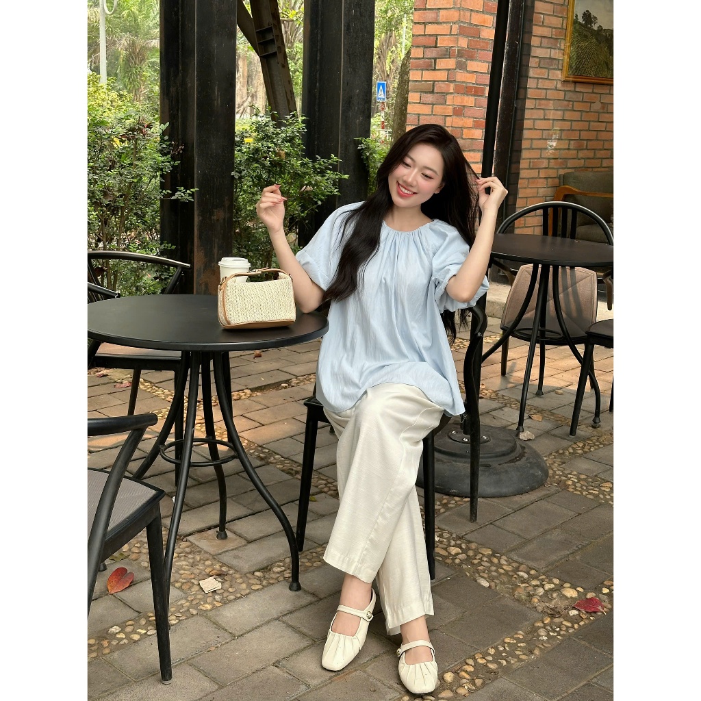 Ảnh Áo bầu Joie chất liệu thô mềm siêu nhẹ thoáng mát phù hợp mẹ bầu đi làm đi chơi phong cách năng động by L'amme 3