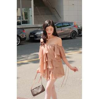 𝑵𝑰𝑵𝒀𝑺𝑴𝑼𝑺𝑬 - Set Áo Trễ Vai Viviena Set Cột Dây Cách Điệu Ở Vai Kèm Quần Bảo Hộ