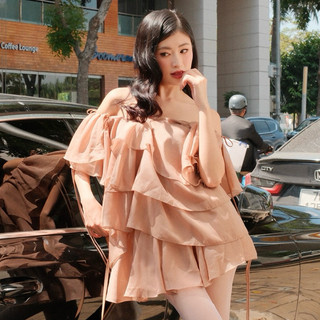 𝑵𝑰𝑵𝒀𝑺𝑴𝑼𝑺𝑬 - Set Áo Trễ Vai Viviena Set Cột Dây Cách Điệu Ở Vai Kèm Quần Bảo Hộ