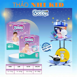 (Hoả tốc)Tã/Bỉm quần bobby Ultra+ siêu nhiều miếng đủ size M96/L88/XL76/XXL70, Bobby mega Jumbo cho bé từ 6 đến 25kg