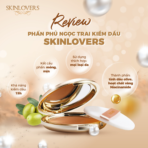 Phấn phủ Skinlovers Blooming Siêu Mịn, Kiềm Dầu, Không Bí Da, Bám Trên Da Đến 15 Giờ 22g