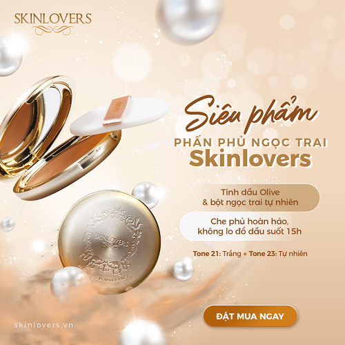 Phấn phủ Skinlovers Blooming Siêu Mịn, Kiềm Dầu, Không Bí Da, Bám Trên Da Đến 15 Giờ 22g