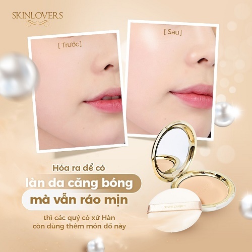 Phấn phủ Skinlovers Blooming Siêu Mịn, Kiềm Dầu, Không Bí Da, Bám Trên Da Đến 15 Giờ 22g