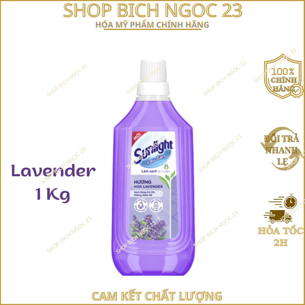 Nước Lau Sàn Sunlight Thiên Nhiên Sả Chanh chai 1kg (Đủ Hương)