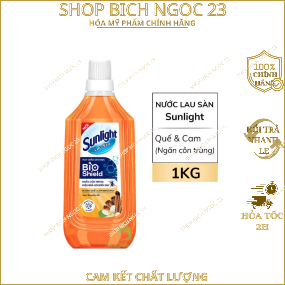 Nước Lau Sàn Sunlight Thiên Nhiên Sả Chanh chai 1kg (Đủ Hương)