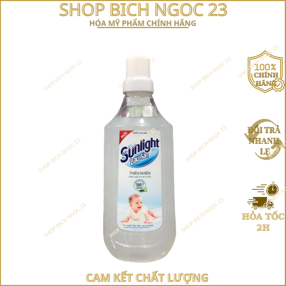 Nước Lau Sàn Sunlight Thiên Nhiên Sả Chanh chai 1kg (Đủ Hương)