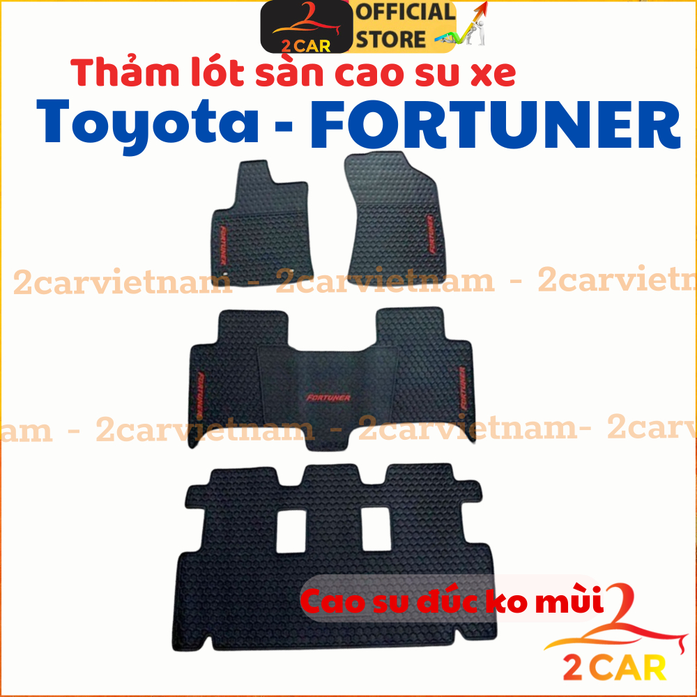 Thảm LÓT SÀN CAO SU xe Fortuner 2009- 2022, 2023,2024 chuẩn Form vừa khít, không mùi, không thấm nước