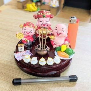 Bàn Thờ Tròn  Mini Thần Tài Thổ Địa mini