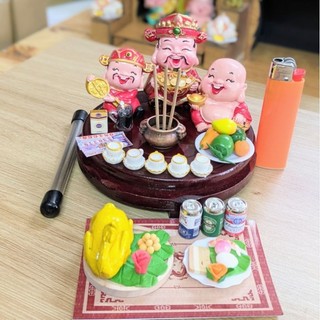 Bàn Thờ Tròn  Mini Thần Tài Thổ Địa mini