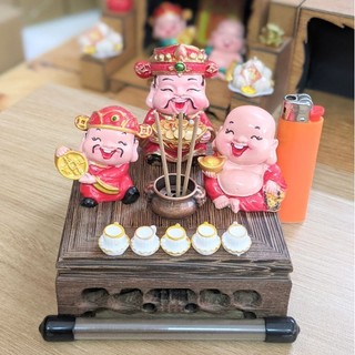 Tủ Thờ Mini Thần Tài mô hình Tài Lộc May Mắn Chibi
