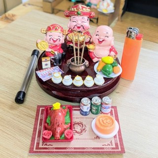Bàn Thờ Tròn  Mini Thần Tài Thổ Địa mini