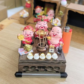 Tủ Thờ Mini Thần Tài mô hình Tài Lộc May Mắn Chibi