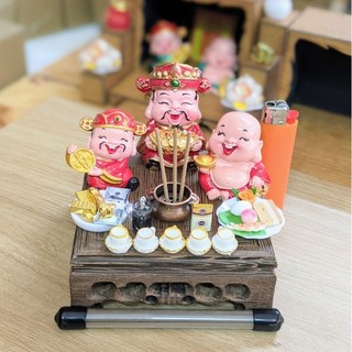 Tủ Thờ Mini Thần Tài mô hình Tài Lộc May Mắn Chibi