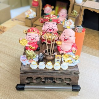 Tủ Thờ Mini Thần Tài mô hình Tài Lộc May Mắn Chibi