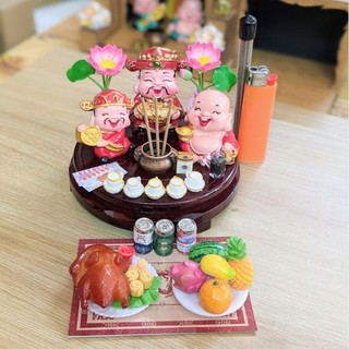 Bàn Thờ Tròn  Mini Thần Tài Thổ Địa mini