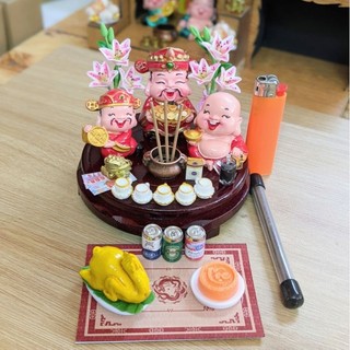 Bàn Thờ Tròn  Mini Thần Tài Thổ Địa mini