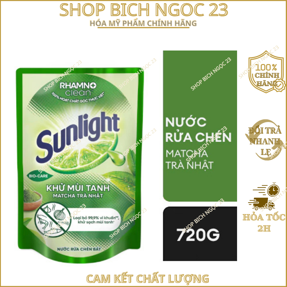 Túi nước rửa chén Sunlight Thiên Nhiên Chanh 100 720g/750g