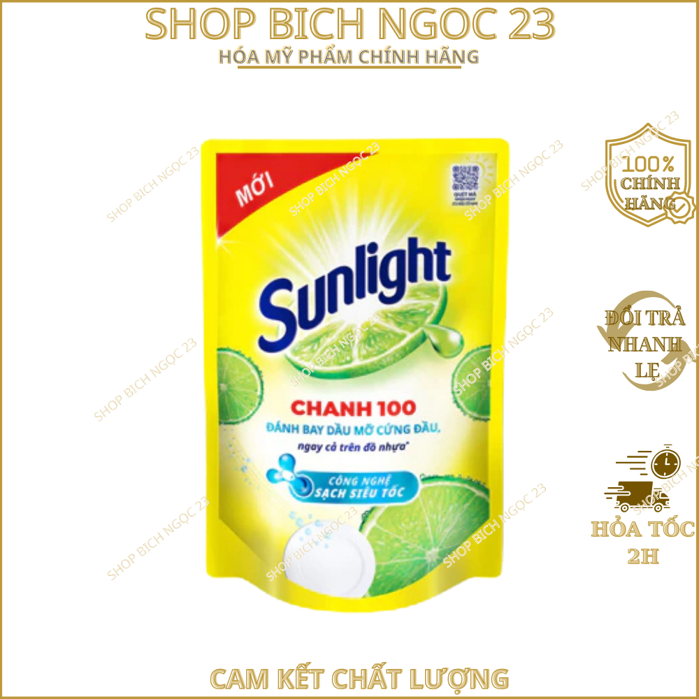 Túi nước rửa chén Sunlight Thiên Nhiên Chanh 100 720g/750g